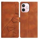 For OPPO A5 Pro 5G Global Triangles Embossed Leather Phone Case(Brown)