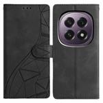 For OPPO A5 5G Global Triangles Embossed Leather Phone Case(Black)