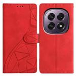 For OPPO A5 5G Global Triangles Embossed Leather Phone Case(Red)