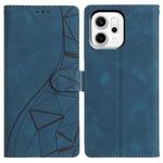 For OPPO Reno14 5G Global Triangles Embossed Leather Phone Case(Blue)