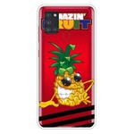 For Samsung Galaxy A21s Shockproof Painted Transparent TPU Protective Case(Pineapple)