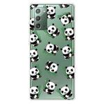 For Samsung Galaxy Note20 Shockproof Painted Transparent TPU Protective Case(Panda)