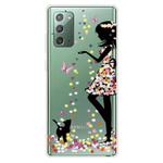 For Samsung Galaxy Note20 Shockproof Painted Transparent TPU Protective Case(Girl)