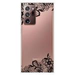 For Samsung Galaxy Note20 Ultra Shockproof Painted Transparent TPU Protective Case(Lace Flower)
