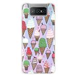 For Asus Zenfone 7 ZS670KS Shockproof Painted Transparent TPU Protective Case(Ice Cream)