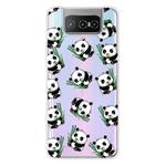 For Asus Zenfone 7 ZS670KS Shockproof Painted Transparent TPU Protective Case(Panda)