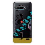 For Asus ROG Phone 3 ZS661KS Shockproof Painted Transparent TPU Protective Case(Stair Cat)