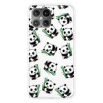 For iPhone 12 mini Shockproof Painted Transparent TPU Protective Case(Panda)