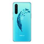 For OnePlus Nord Shockproof Painted Transparent TPU Protective Case(Feather)