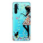 For OnePlus Nord Shockproof Painted Transparent TPU Protective Case(Girl)