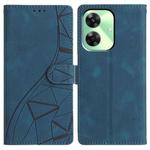 For Realme C61 / C63 Triangles Embossed Leather Phone Case(Blue)
