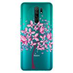 For Xiaomi Redmi 9 Coloured Drawing Pattern Highly Transparent TPU Protective Case(Butterfly Tree)