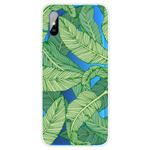 For Xiaomi Redmi 9A Coloured Drawing Pattern Highly Transparent TPU Protective Case(Banana Leaf)