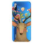 For Xiaomi Redmi 9A Coloured Drawing Pattern Highly Transparent TPU Protective Case(Flower Deer)