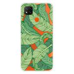 For Xiaomi Redmi 9C Coloured Drawing Pattern Highly Transparent TPU Protective Case(Banana Leaf)