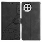 For OnePlus 13 Triangles Embossed Leather Phone Case(Black)