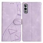 For OnePlus Nord CE4 Triangles Embossed Leather Phone Case(Purple)