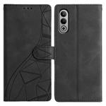 For OnePlus Nord CE4 Triangles Embossed Leather Phone Case(Black)