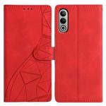 For OnePlus Nord CE4 Triangles Embossed Leather Phone Case(Red)