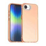 For iPhone 16e Candy Diamond Frosted PC Hybrid TPU Phone Case(Orange)