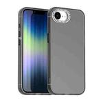 For iPhone 16e Candy Diamond Frosted PC Hybrid TPU Phone Case(Black)