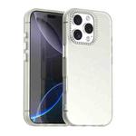 For iPhone 16 Pro Candy Diamond Frosted PC Hybrid TPU Phone Case(White)