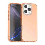 For iPhone 16 Pro Candy Diamond Frosted PC Hybrid TPU Phone Case(Orange)
