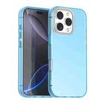 For iPhone 16 Pro Candy Diamond Frosted PC Hybrid TPU Phone Case(Blue)