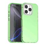 For iPhone 16 Pro Candy Diamond Frosted PC Hybrid TPU Phone Case(Green)