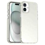 For iPhone 16 Plus Candy Diamond Frosted PC Hybrid TPU Phone Case(White)