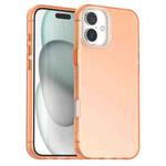 For iPhone 16 Plus Candy Diamond Frosted PC Hybrid TPU Phone Case(Orange)