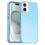 For iPhone 16 Plus Candy Diamond Frosted PC Hybrid TPU Phone Case(Blue)