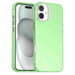 For iPhone 16 Plus Candy Diamond Frosted PC Hybrid TPU Phone Case(Green)