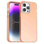 For iPhone 14 Pro Max Candy Diamond Frosted PC Hybrid TPU Phone Case(Orange)