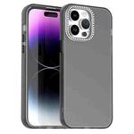For iPhone 14 Pro Max Candy Diamond Frosted PC Hybrid TPU Phone Case(Black)