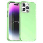For iPhone 14 Pro Max Candy Diamond Frosted PC Hybrid TPU Phone Case(Green)