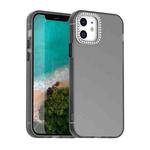 For iPhone 12 Candy Diamond Frosted PC Hybrid TPU Phone Case(Black)