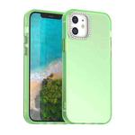 For iPhone 12 Candy Diamond Frosted PC Hybrid TPU Phone Case(Green)