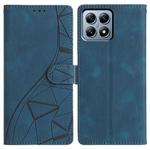 For Xiaomi 14T Pro Triangles Embossed Leather Phone Case(Blue)