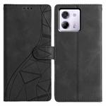 For Xiaomi Poco M7 Pro 5G Triangles Embossed Leather Phone Case(Black)