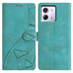 For Xiaomi Poco M7 Pro 5G Triangles Embossed Leather Phone Case(Green)