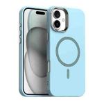 For iPhone 16 Plus Glitter Series Magsafe PC Hybrid TPU Phone Case(Blue)