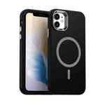 For iPhone 11 Glitter Series Magsafe PC Hybrid TPU Phone Case(Black)