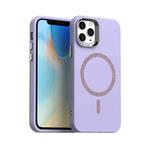 For iPhone 11 Pro Glitter Series Magsafe PC Hybrid TPU Phone Case(Purple)