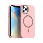 For iPhone 11 Pro Glitter Rhinestones Series Magsafe PC Hybrid TPU Phone Case(Red)