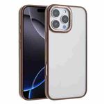 For iPhone 16 Pro Max Macaron PC Hybrid TPU Glossy Phone Case(Desert Gold)