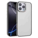 For iPhone 16 Pro Max Macaron PC Hybrid TPU Glossy Phone Case(Grey)