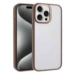 For iPhone 15 Pro Macaron PC Hybrid TPU Glossy Phone Case(Desert Gold)