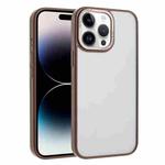 For iPhone 14 Pro Max Macaron PC Hybrid TPU Glossy Phone Case(Desert Gold)
