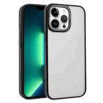 For iPhone 13 Pro Macaron PC Hybrid TPU Glossy Phone Case(Black)